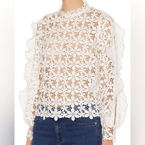 Self-Portrait White Lace Blouse